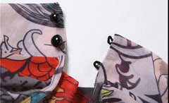 A Print Mesh Jumpsuit