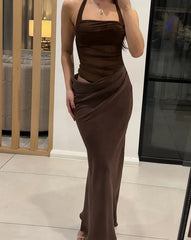 Bella Ruched Satin Dress