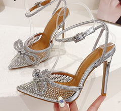 Butterfly-Knot Crystal High Heels