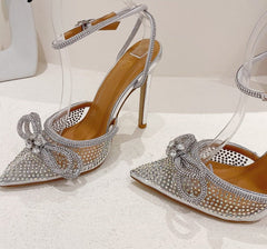 Butterfly-Knot Crystal High Heels