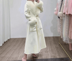 Cashmere Fox Fur Luxury Overcoat