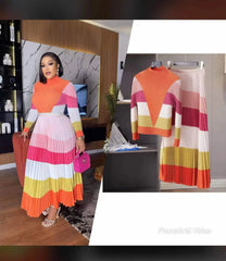 Cassandra Pleated Skirt Set