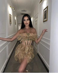 Crystal Swan Mini Dress