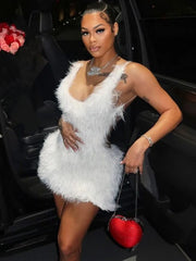 Furry Queen Mini Dress