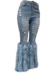 Cynthia Flare Feather Jeans
