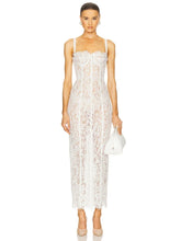 Floral Lace Bodycon Maxi Dress
