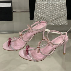 Crystal Butterfly-Knot High Heels