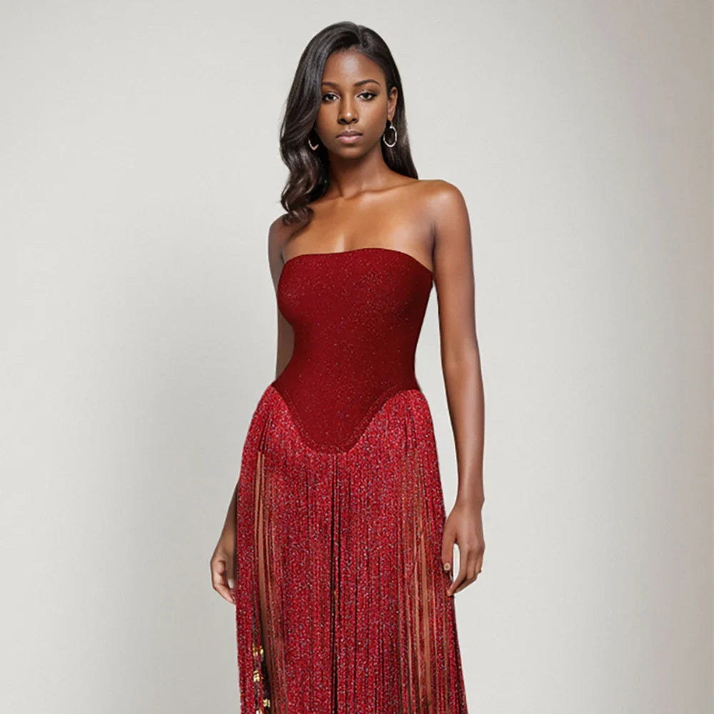 Aspen Tassel Bandage Dress