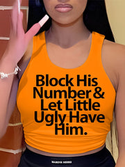 Block His Number Tank Top