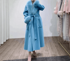 Cashmere Fox Fur Luxury Overcoat