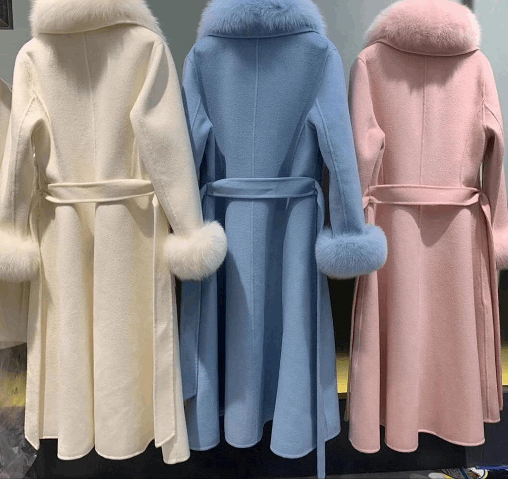 Cashmere Fox Fur Luxury Overcoat