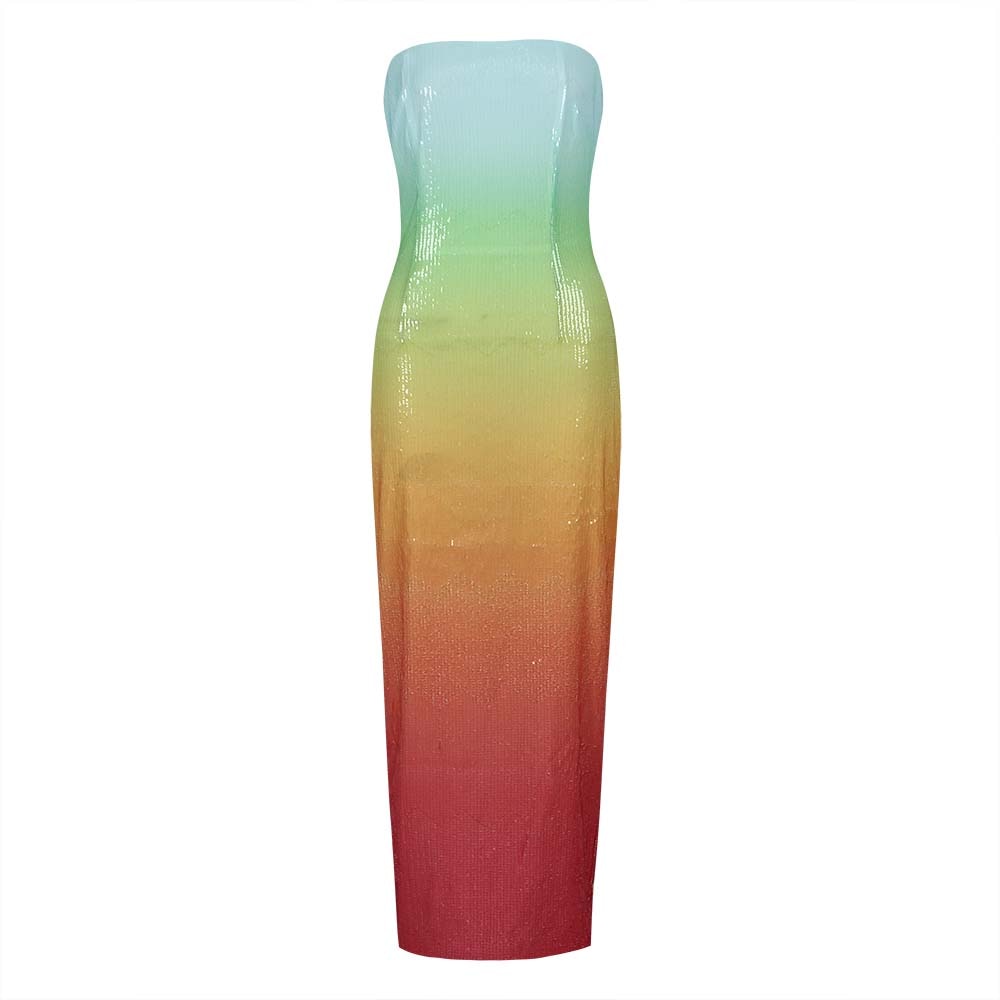 Cocktail Sequins Gradient Dress