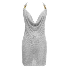 Crystal Mesh Rhinestones Mini Dress