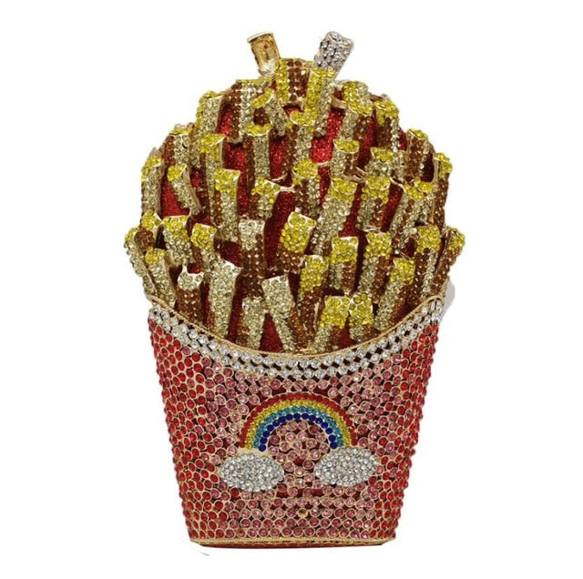 Fries Rainbow Clutch Bag