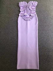 Arana Ruffles Bandage Maxi Dress
