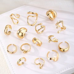 15Pcs Retro Boho Rings Set